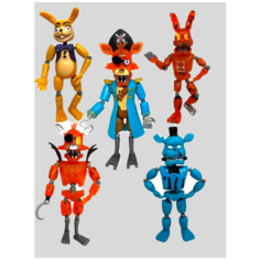 Фигурки-аниматроники фнаф 5 штук по 18 СМ Китай