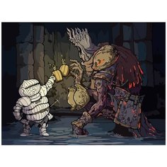 Картина по номерам на холсте Игра Dark Souls (Сигмайер, Гигант Йорм) - 7679 Г 30x40