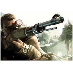 Картина по номерам на холсте sniper elite - 6