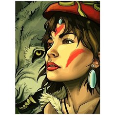 Картина по номерам на холсте Аниме Принцесса Мононоке - 7444 В 30x40