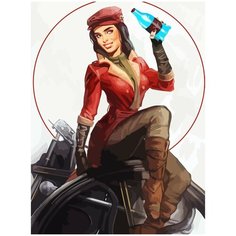 Картина по номерам на холсте fallout довоенный постер девушка апокалипсис - 2462 30X40