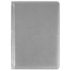 Ежедневник недатированный А5+, 136 листов Sidney Nebraska, обложка искусственная кожа, серебряный срез, ляссе, серебряный./ В упаковке : 1 Bruno Visconti