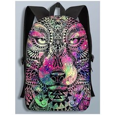 Рюкзак Красочный волк Сила, дух - 1492 A3 Brut Bag