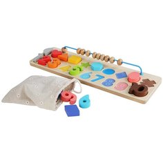 Деревянная развивающая игрушка "Фигуры и Цифры" Мир деревянных игрушек