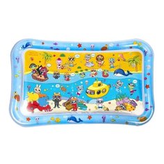 Детский игровой Развивающий водный коврик для малышей Крошка Я "Дружилки" 80х50