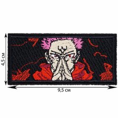 Нашивка, шеврон, патч (patch) Магическая Битва Итадори Юдзи Аниме, размер 9,5*4,5 см Rocknrolla