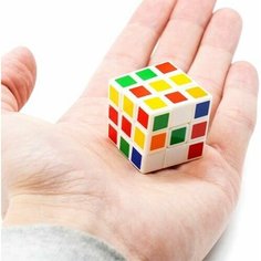 Кубик рубика QiYi MoFangGe 3x3x3 mini 3cm Белый / Головоломка для подарка