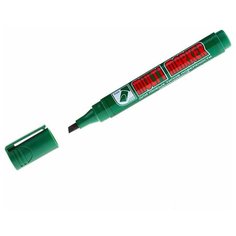 Маркер перманентный (нестираемый) Crown Multi Marker Chisel (5мм, скошенный наконечник, зеленый) (CPM-800CH), 12шт.