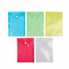 Папка-конверт на кнопке, формат А6, 180 мкр, вертикальная, тонированная12 шт. Случай