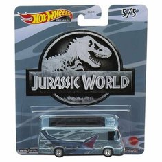 DLB45-HCN91 Машинка игрушка Hot Wheels Premium Jurassic World металлическая коллекционная HW Tour Bus