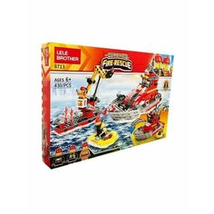 Конструктор Сити 8713 - Водная пожарная техника 2 в 1 Gulliver