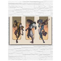 Картина по номерам на холсте игра Mortal Kombat 2 (Sega, Сега, 16 bit, 16 бит, ретро приставка) - 9868 Г 60x40