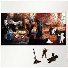 Пазл из дерева с фигурками, 230 деталей, 46х23 см игры Final Fantasy XIV - 5296 Puzzle Wood