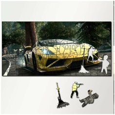 Пазл из дерева с фигурками, 230 деталей, 46х23 см игры Need For Speed Rivals - 5186 Puzzle Wood