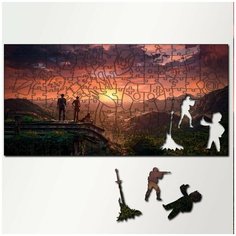 Пазл из дерева с фигурками, 230 деталей, 46х23 см игры Uncharted Утраченное Наследие - 5179 Creative Wood