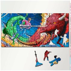 Пазл из дерева с фигурками, 230 деталей, 46х23 см игры Space Harrier 2 - 5405 Puzzle Wood