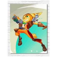 Картина по номерам на холсте игра Ratchet & Clank - 9657 В 30x40