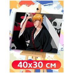 Картина по номерам Аниме Блич (Ичиго, Рукия, Орихимэ, Урю) - 7973 Г 30x40