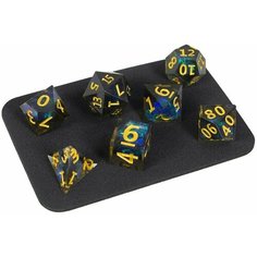 Набор акриловых кубиков Stuff-Pro, 7 шт. (зеленые с золотым)