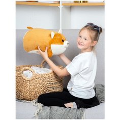 Мягкая игрушка подушка обнимашка Собака Корги 40 см, GoldStitch