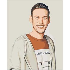 Картина по номерам Антон Шастун 2 Импровизация Шоу 40*50 / Холст на подрамнике