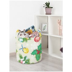 Корзина для игрушек JoyArty "Елочные шары и рождественская звезда" 35x35 см