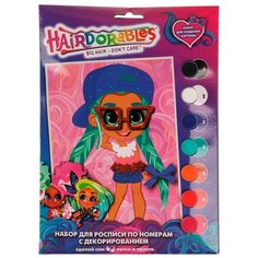 Набор для творчества "Hairdorable" холст на картоне для росписи по номерам с дек.17х23 Multi Art