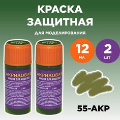 Краска акриловая защитная 55-АКР, 2 штуки Звезда