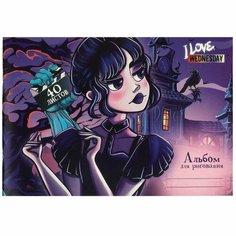 Альбом для рисования Девочка гот, 40л. УМка ALB40-99758-WD