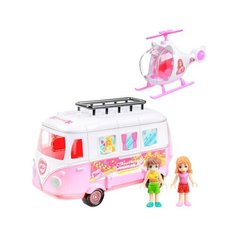 Игроленд набор игровой "дом для путешествий", 2 куклы, аксесс, 17пр, пластик, 44х22х23см, 2 дизайна