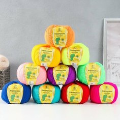 Пряжа "Карамелька ассорти" 100% акрил набор 10 шт. 175м/50гр (Ассорти №2) Камтекс