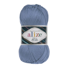 Пряжа для вязания Alize Diva Plus 303 темно-голубой, 100 г, 220 м, 5 штук Titan 02