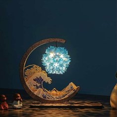 Румбокс/ 3D светильник сделай сам "Плывущий мир - Канагава" To Toys
