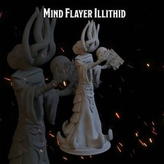 Иллитид Свежеватель разума 58,4мм фигурки/миниатюры (ДнД, DnD, D&D, Dungeons & Dragons, Pathfinder, Подземелья и Драконы, Wargames) Лавка Приключенца