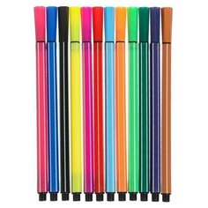 Фломастеры 12 цветов "жираф", в пластиковом тубусе, вентилируемый колпачок, 1 набор Случай