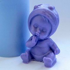 Силиконовая форма для мыла Малыш 3D, для свечей гипса 1шт 6,5 * 3,5 * 3,5 см Нет бренда