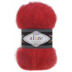 Пряжа Alize Mohair Classic красный (56), 24%шерсть/25%мохер/51%акрил, 200м, 100г, 3шт