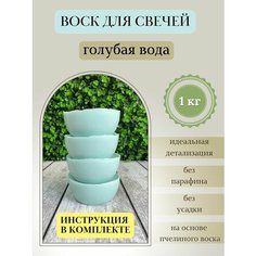Воск для свечей / Голубая вода / 1 кг Hobbyscience.Ru