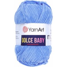 Пряжа YarnArt Dolce Baby темно-голубой (777), 100%микрополиэстер, 85м, 50г, 2шт