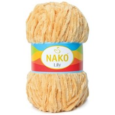 Пряжа Nako Lily желтый (2175), 100%полиэстер, 180м, 100г, 3шт