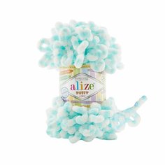 Пряжа ALIZE PUFFY COLOR (Alize), принт - 6493, 100% микрополиэстер, 5 мотков, 100 г, 90 м.