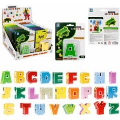1toy Трансботы "Alpha Zoo", 26 букв от A до Z, блистер
