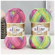 Пряжа "Diva Batik" 100% микрофибра 350м/100гр (3241) Alize