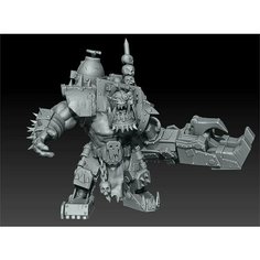 Фигурка орк варбосс Горгутц Warhammer 40k размер 50мм Нет бренда