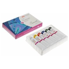 Краска акриловая в тубе, набор 6 цветов х 46 мл, ЗХК "Сонет", художественная, 28411325 Невская палитра