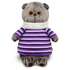 Мягкая игрушка BUDI BASA Кот Басик в полосатом свитере 19 см, 1 шт. Basik&Co