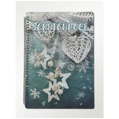 Скетчбук блокнот для рисования, А4 25 листов 170гр/м2 праздники гирлянда - 5027 Art Wood