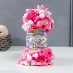 Пряжа "Puffy color" 100 % микрополиэстер 9м/100г (6383) Alize
