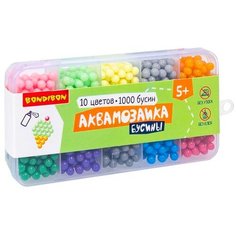Набор для творчества Аквамозаика бусины 2 10 цветов, 1000 бусин ВВ5723 Bondibon