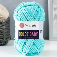 Пряжа "Dolce Baby" 100% микрополиэстер 85м/50 гр (746 св. бирюза) Yarn Art
